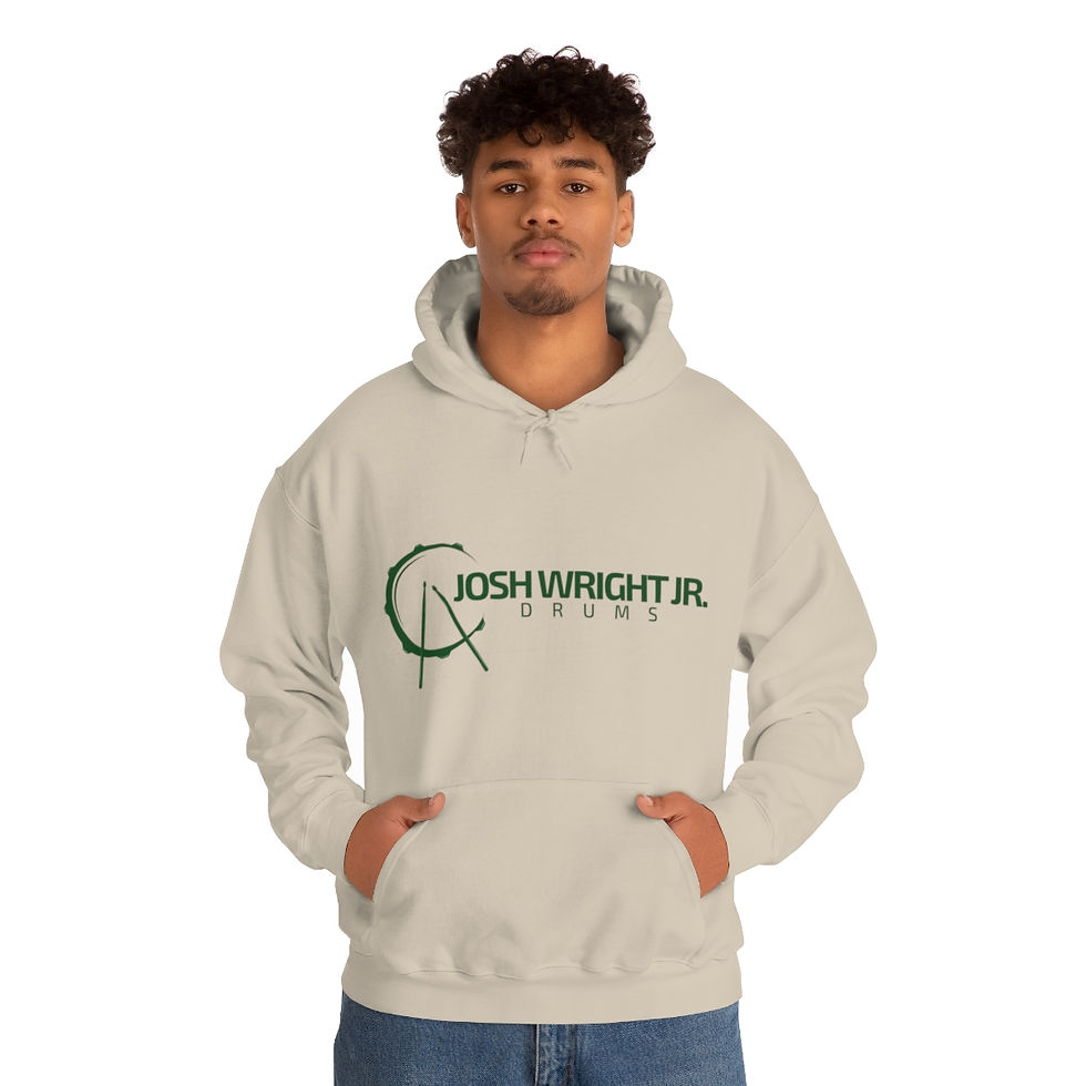 Thumbnail: JWJ Drums Hoodie - Forrest Green on Sand