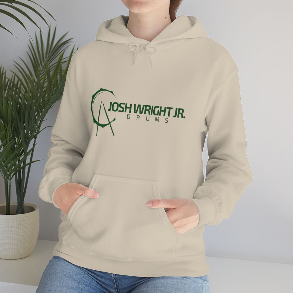Thumbnail: JWJ Drums Hoodie - Forrest Green on Sand