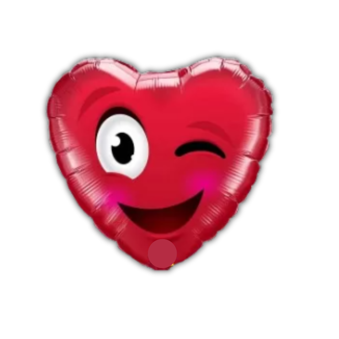 Red Wink Balloon Foil Balloon | 18 Inch