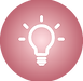 Icona lampadina, nuova idea in progettazione.
