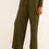 Thumbnail: Olive Pleated Straight Leg Pant