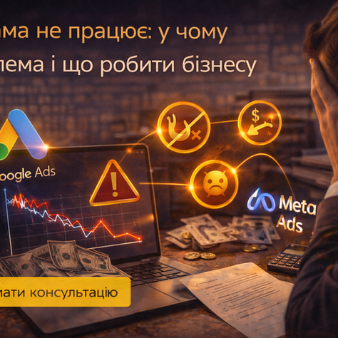 Реклама не працює: основні причини, чому бізнес зливає бюджет, і коли потрібен рекламний консалтинг замість хаотичного ведення.