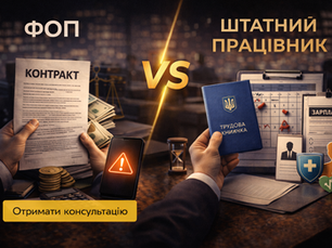 ФОП чи штатний працівник: порівняння моделей співпраці, юридичні та фінансові ризики і що насправді вигідніше для бізнесу.