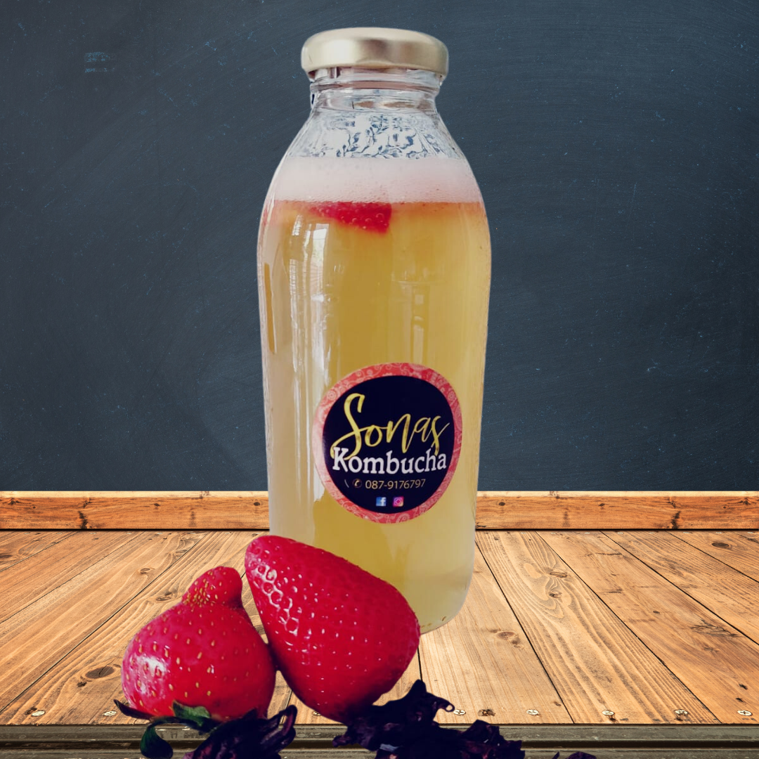 Strawberry and Hibiscus flowers