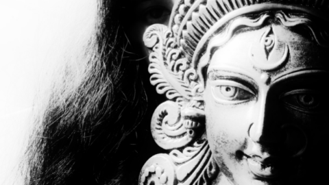 A picture of the goddess worshipped during Navratri