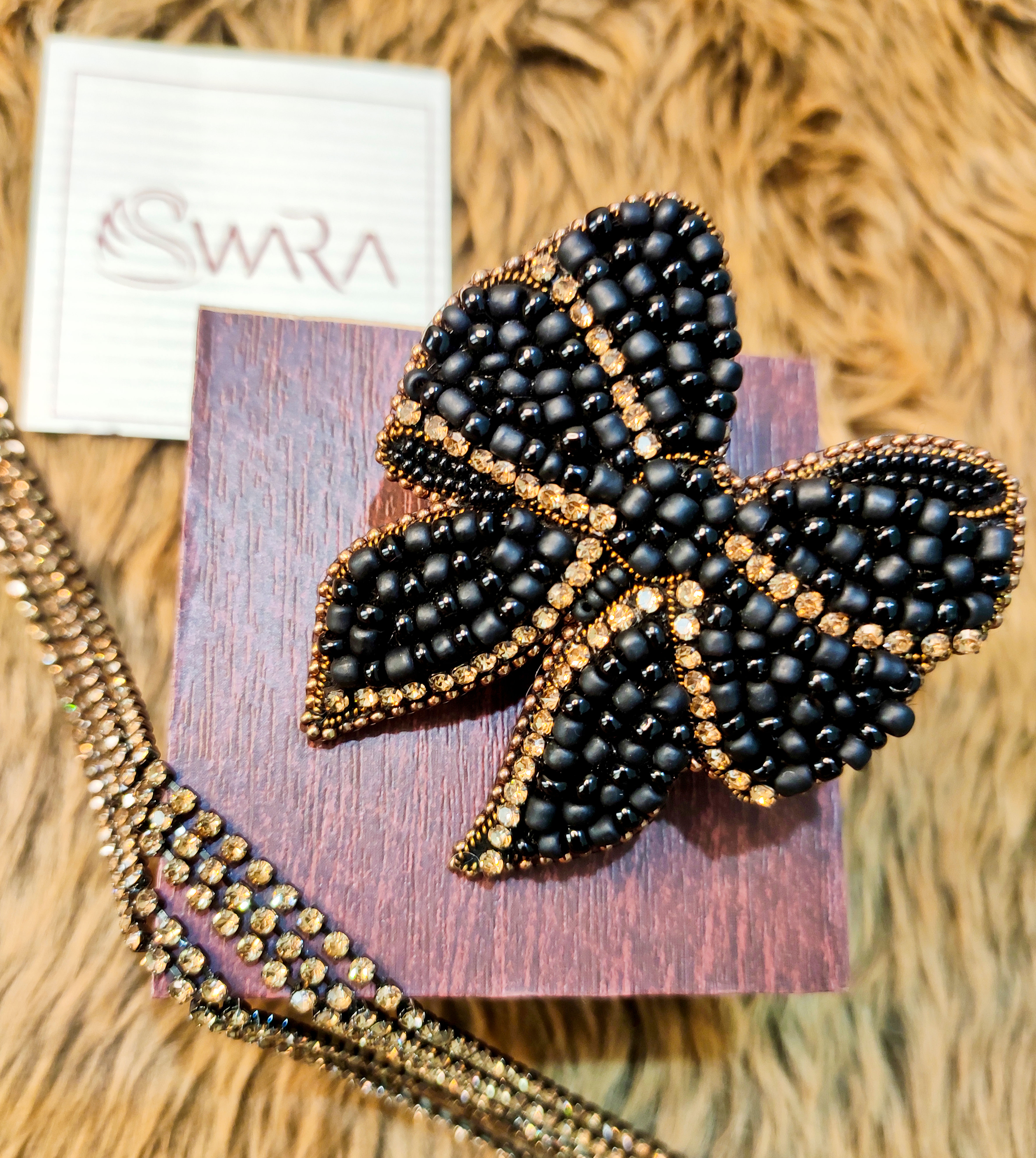 Black Bow Brooch