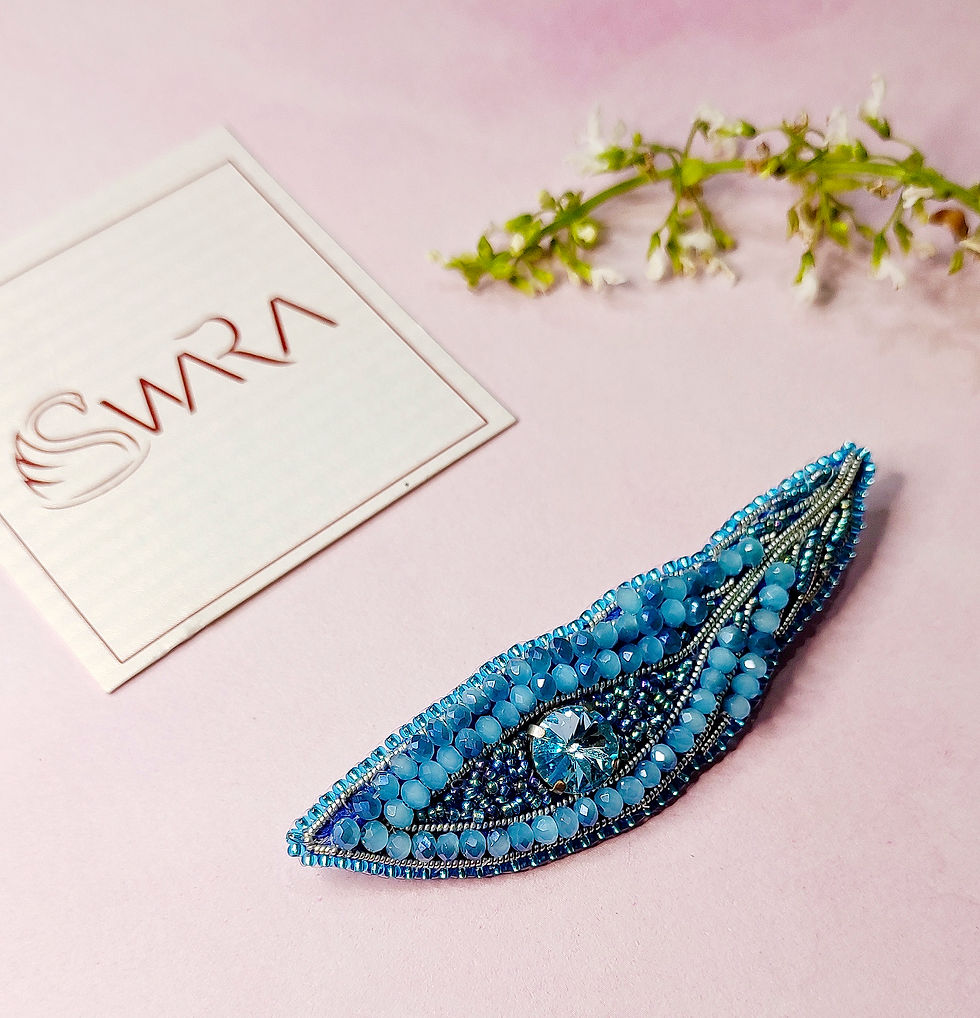 Thumbnail: Crystal Feather Brooch