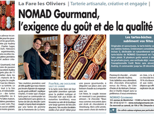 Un troisième article pour NOMAD Gourmand : quand le Journal du Pays Salonais met en avant notre savoir-faire !