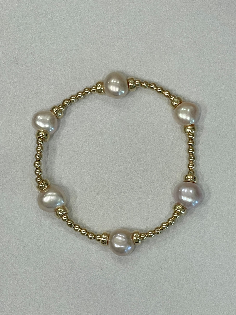 Thumbnail: Large Baroque Pearl Station Bracelet