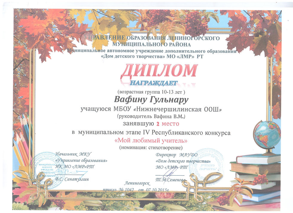 Диплом 2 место