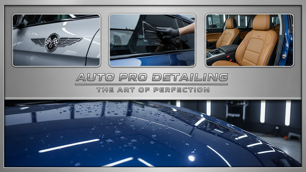 Close-up view of a shiny car hood with ceramic coating applied