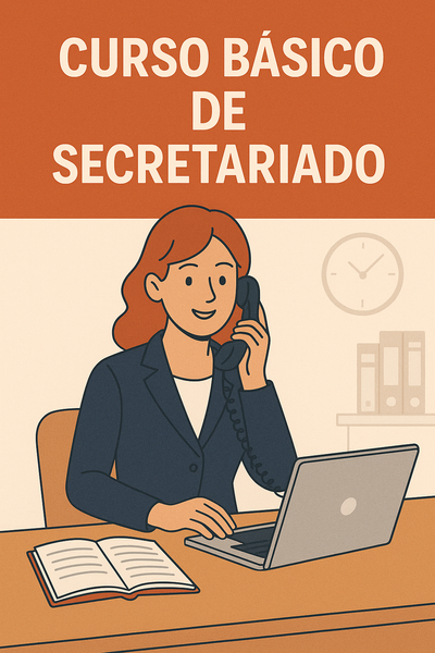 Secretária em curso básico de secretariado