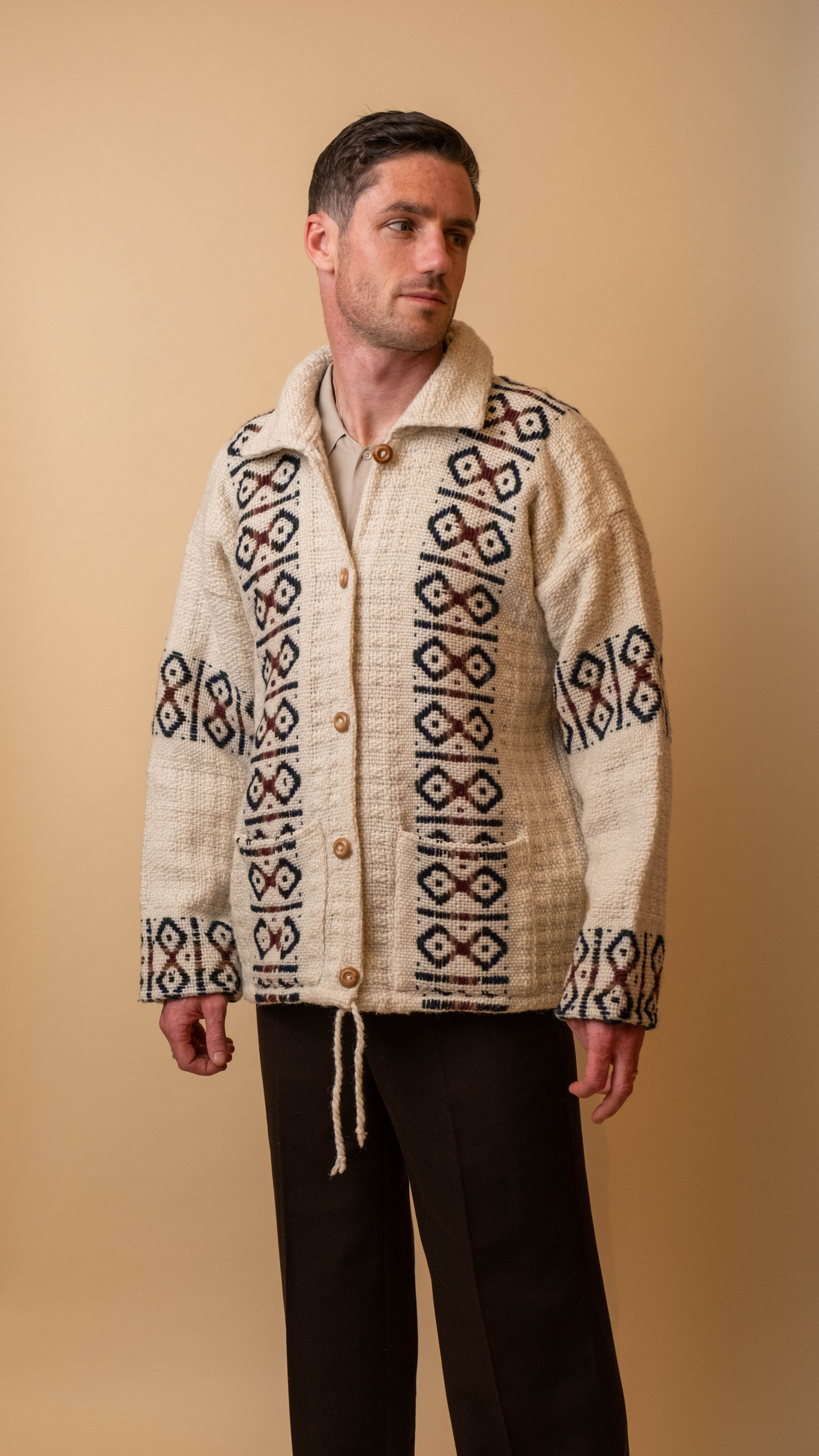 1980s Woven Folk Jacket | Size M - L
