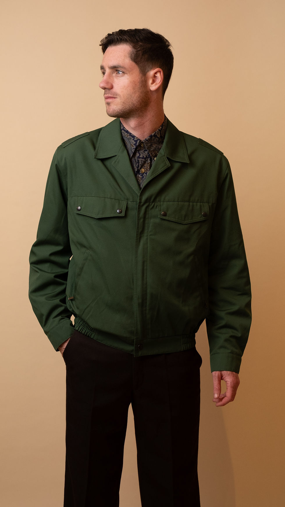 1970s Forest Green Jacket | Size M