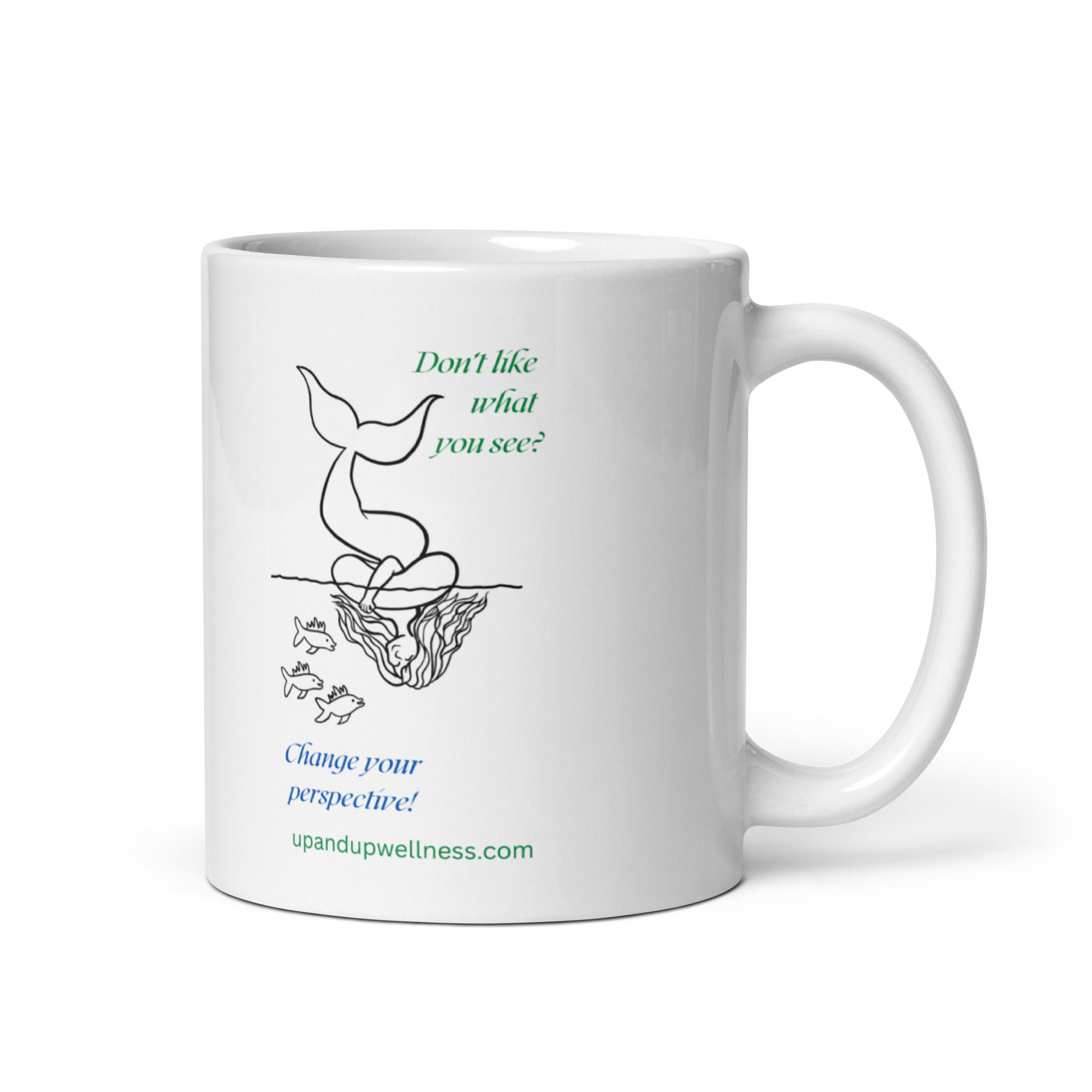 White glossy mug