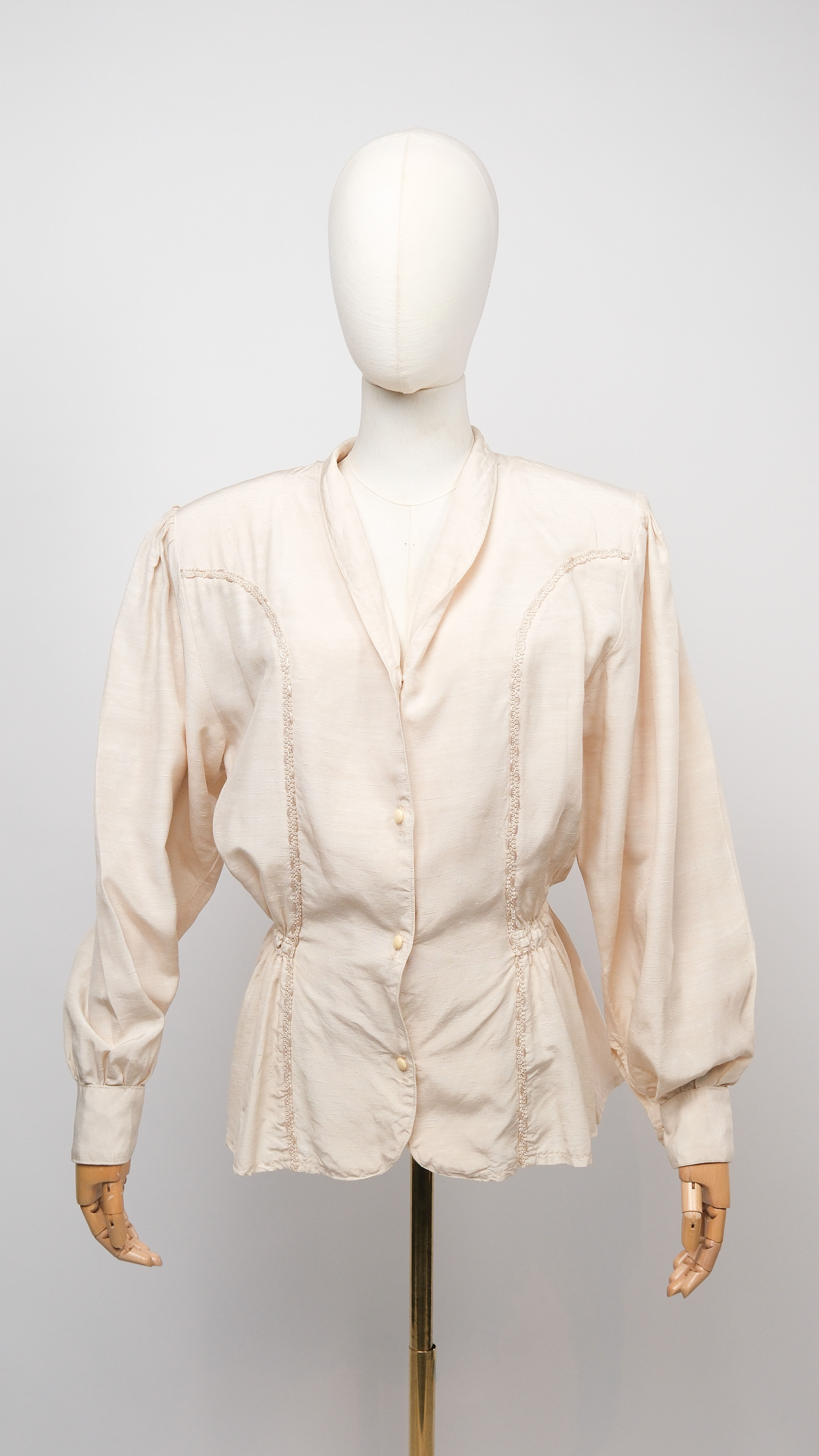 1980s Ivory Jacket | Size 12
