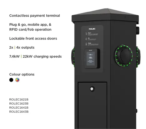 The market-leading integrated contactless payment terminal offers EV drivers a hassle-free tap-and-charge experience. Perfect for public locations.