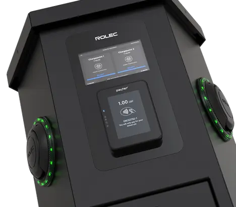 The market-leading integrated contactless payment terminal offers EV drivers a hassle-free tap-and-charge experience. Perfect for public locations.