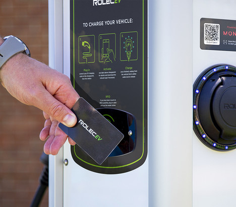 Charge can be activated via RFID card or fob