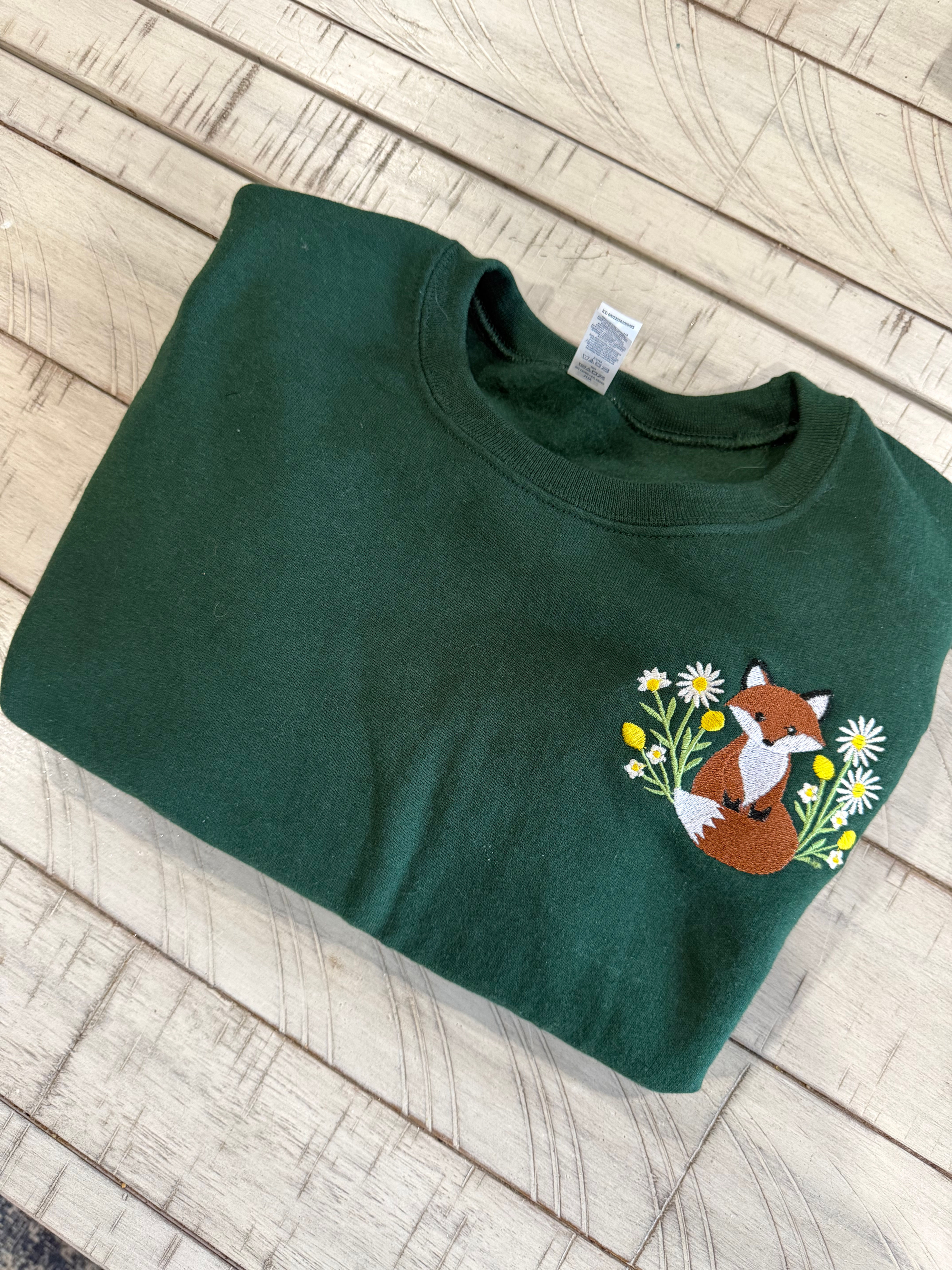 flower fox crewneck 