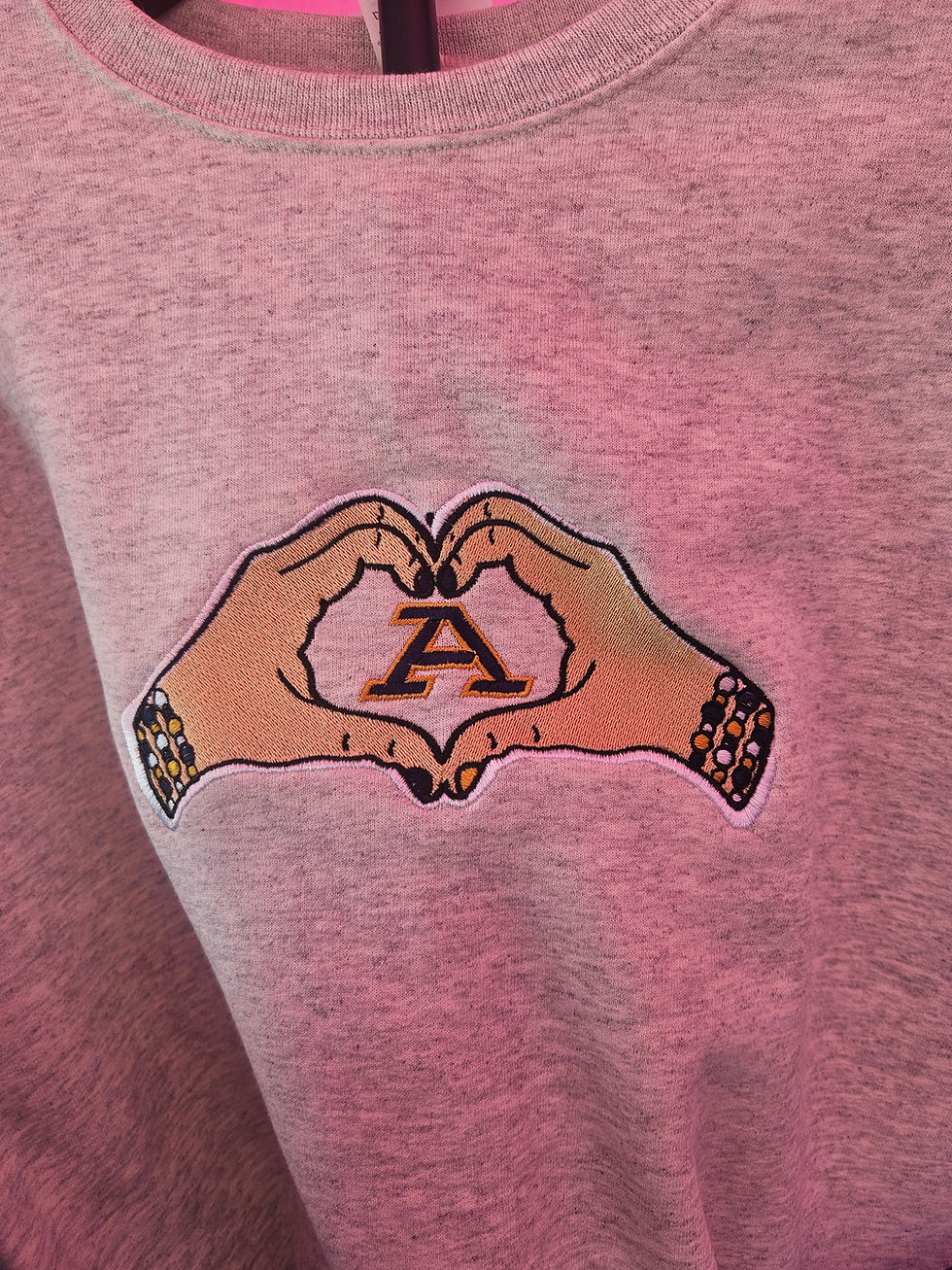Thumbnail: College heart hands crewneck