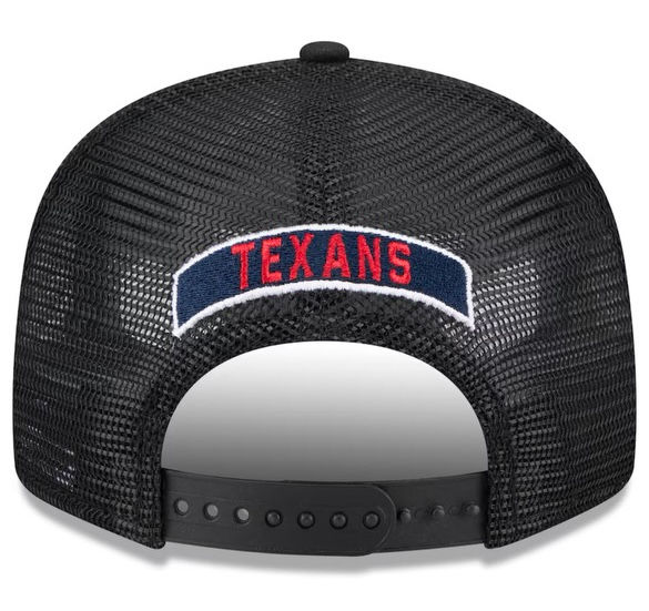 Thumbnail: Men's Black Houston Texans  9FIFTY Trucker Snapback Hat 