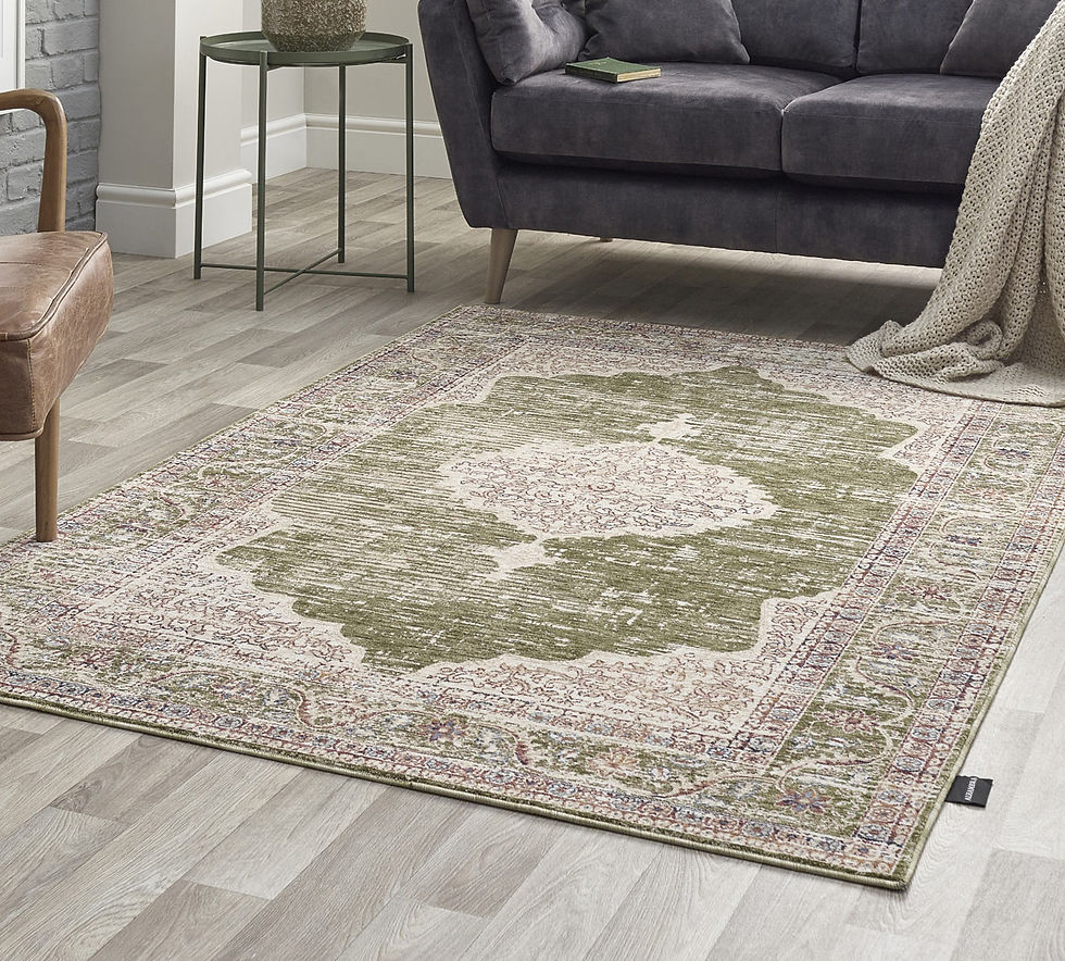 Alhambra 6594b ivory/green