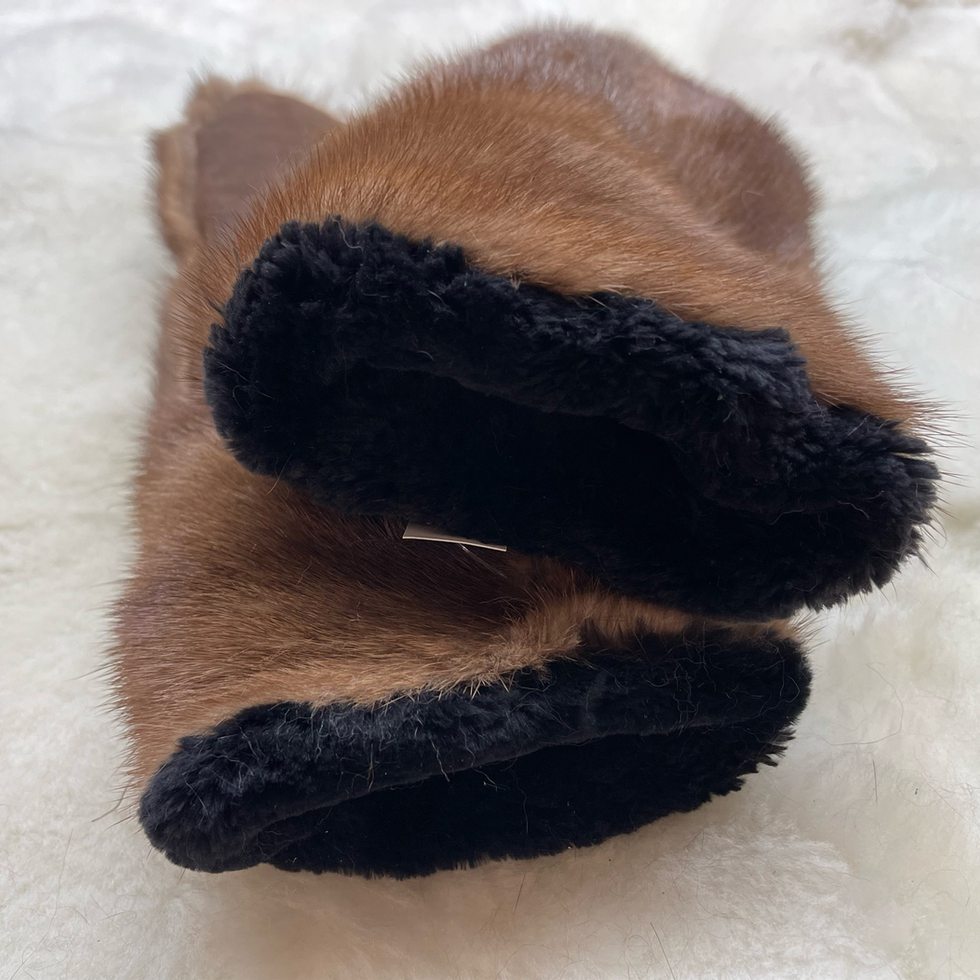 Vison caramel garnie de renard