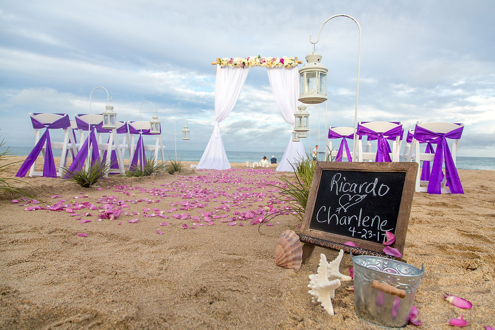 beach weddings package option