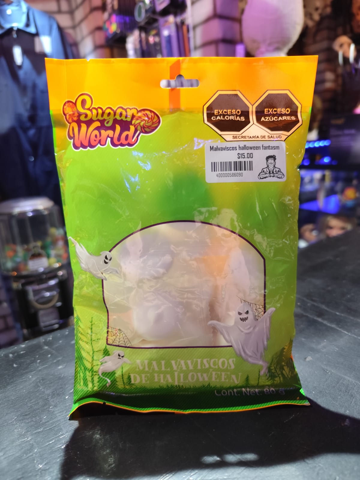 Malvaviscos de fantasmas halloween