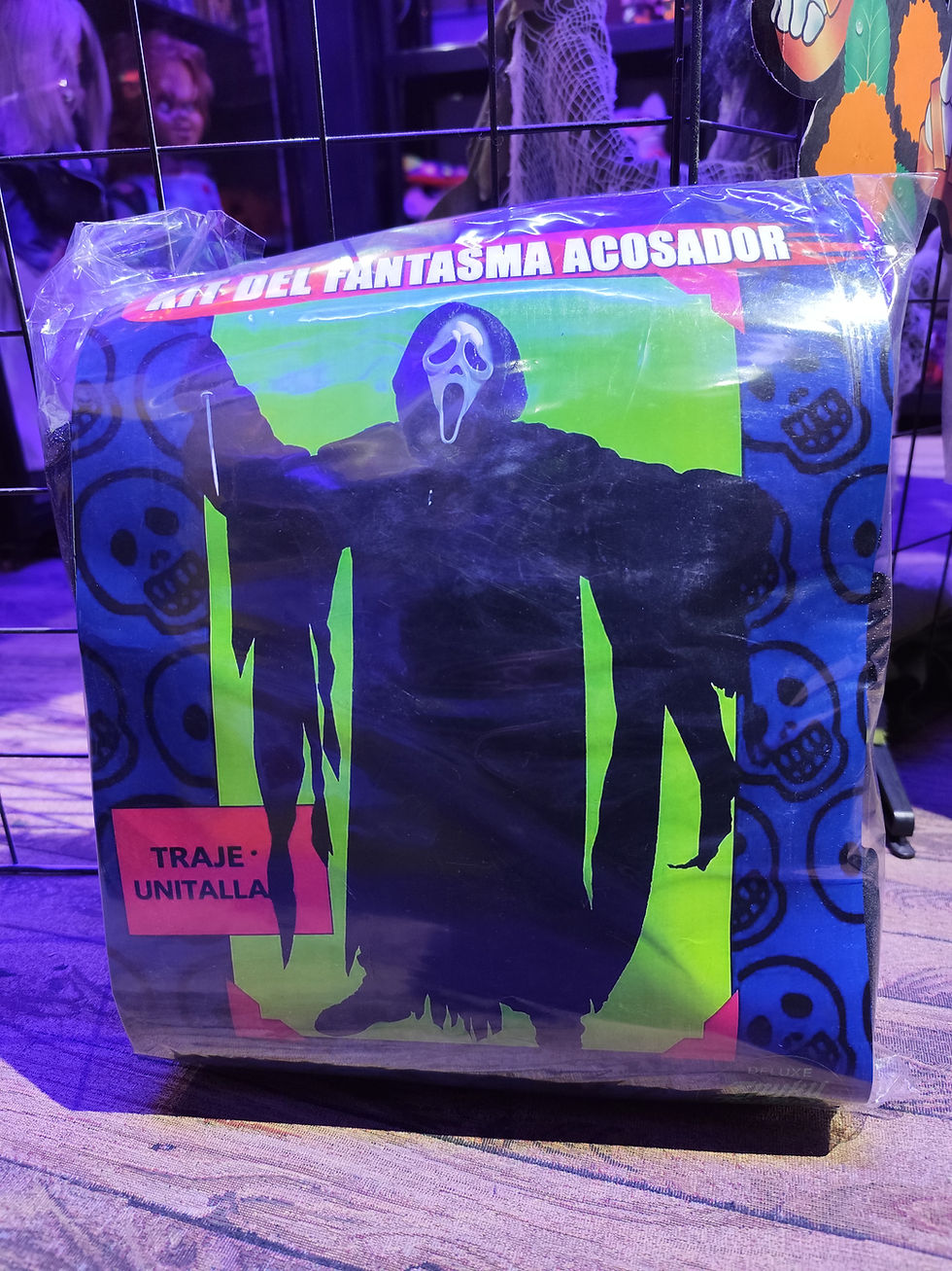 Miniatura: Kit ghostface tunica glitter gen 1 1996 adulto spuky factory