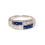 Thumbnail: Art Deco Sapphire Diamond Band Ring c.1930