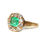 Thumbnail: Antique Emerald Halo Cluster Ring