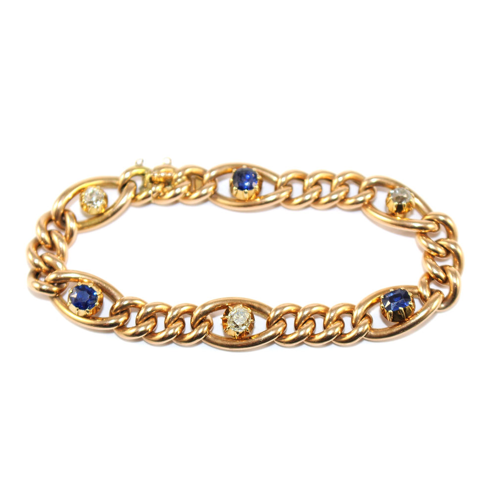 Victorian Sapphire and Diamond Bracelet