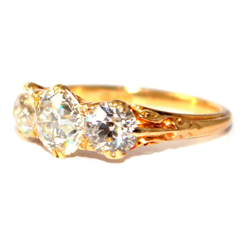 Edwardian Old-Cut Diamond Trilogy Ring