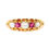Thumbnail: Victorian Ruby and Pearl 5 Stone Ring