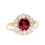 Thumbnail: Edwardian Ruby and Diamond Halo Ring