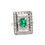 Thumbnail: Art Deco Emerald and Diamond Ring
