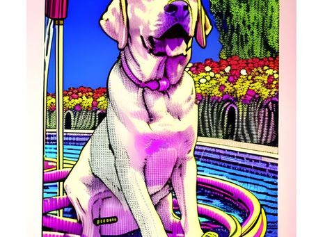 Wenn der Hund mal wieder mit dem Wasserschlauch gespielt hat.