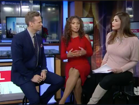 Angelina Appears On Univision to discuss goal-setting in 2018