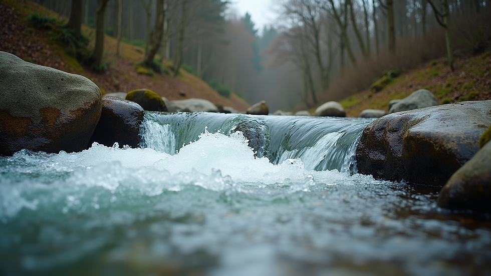 Nahaufnahme des Lechfalls mit rauschendem Wasser und Felsen