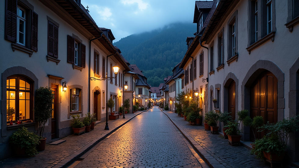 Abendstimmung in der Altstadt von Füssen