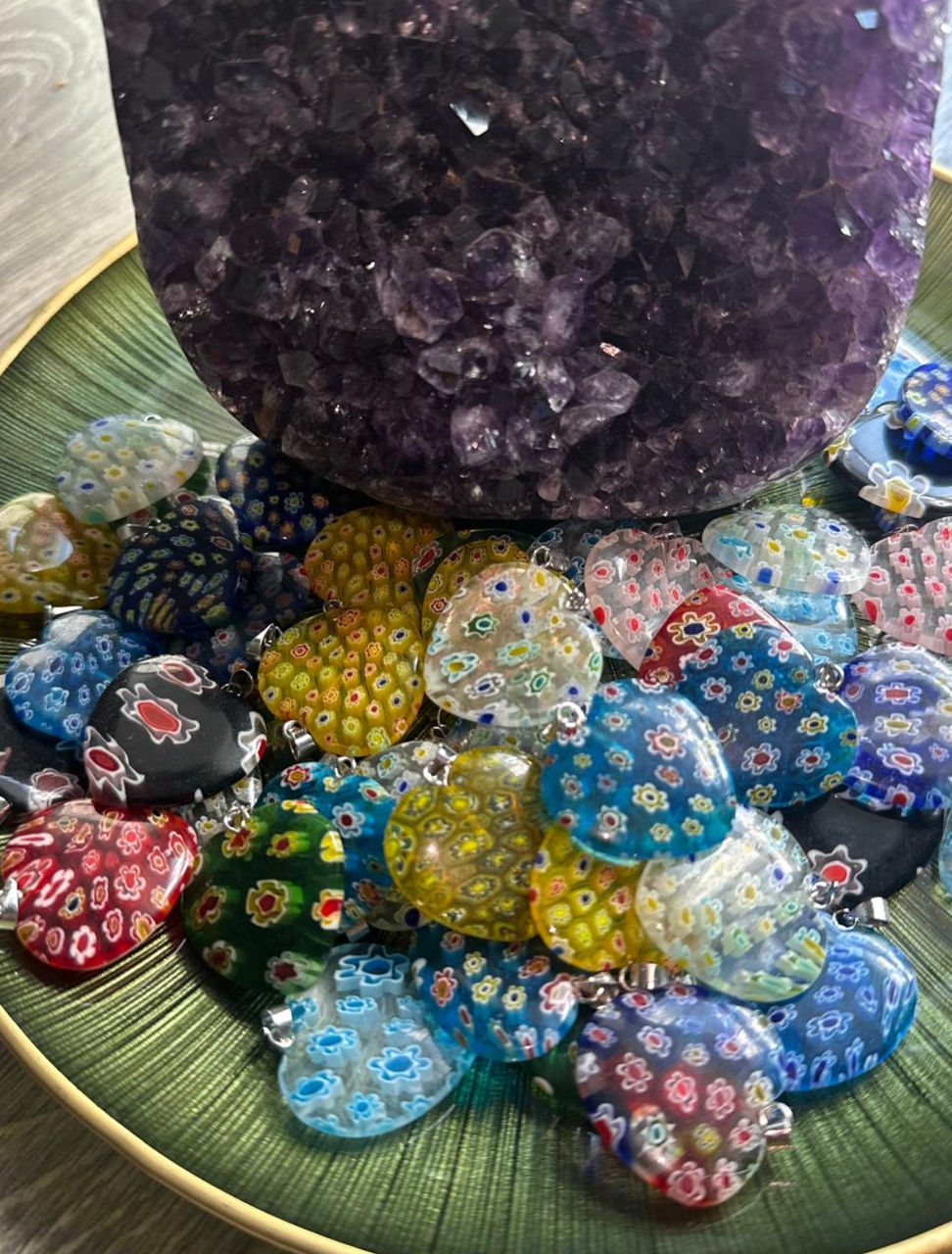 Thumbnail: Millifiori heart pendant