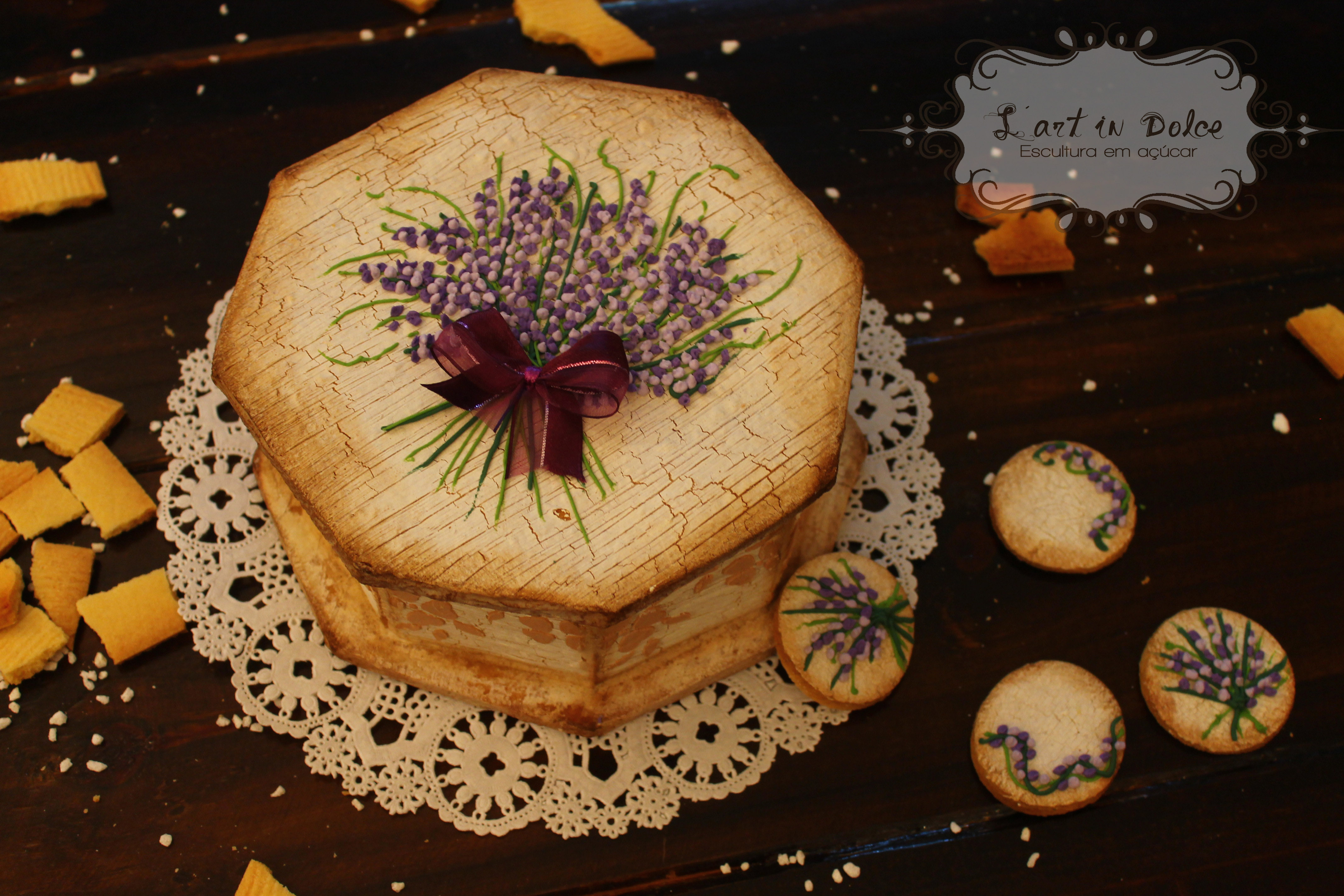 Caixa de Bolachas Lavanda