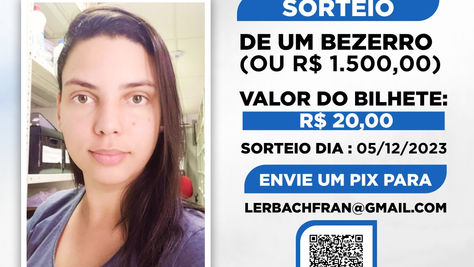 Rifa em prol da cirurgia da Fran