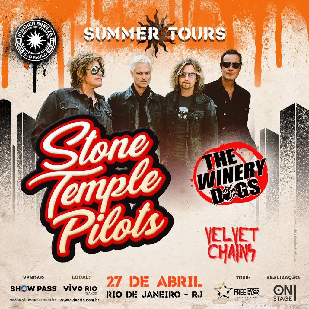 Stone Temple Pilots setlist do show no Rio de Janeiro 27/04/2023