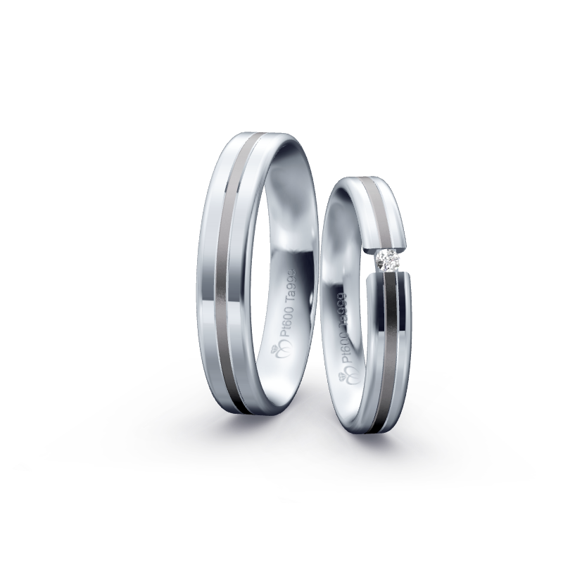 Trauringe TL2645 - Tantal/Platin