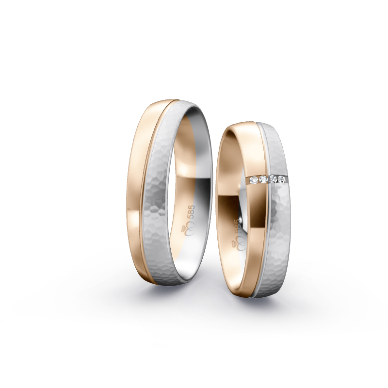 Trauringe TL1188 - Roségold/Weißgold