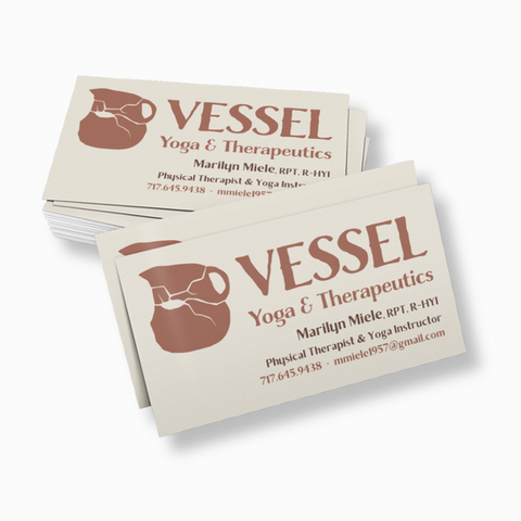 Vessel Yoga & Therapeutics Business Card Design