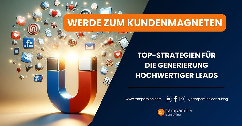 Ein Magnet zieht aus allen Social-Media-Kanälen Kunden an